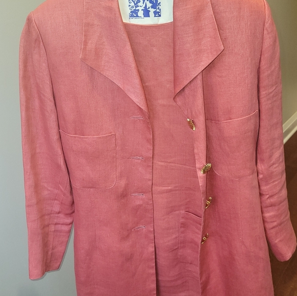 Matching Sunny Choi linen dress and suit jacket - Picture 2 of 16